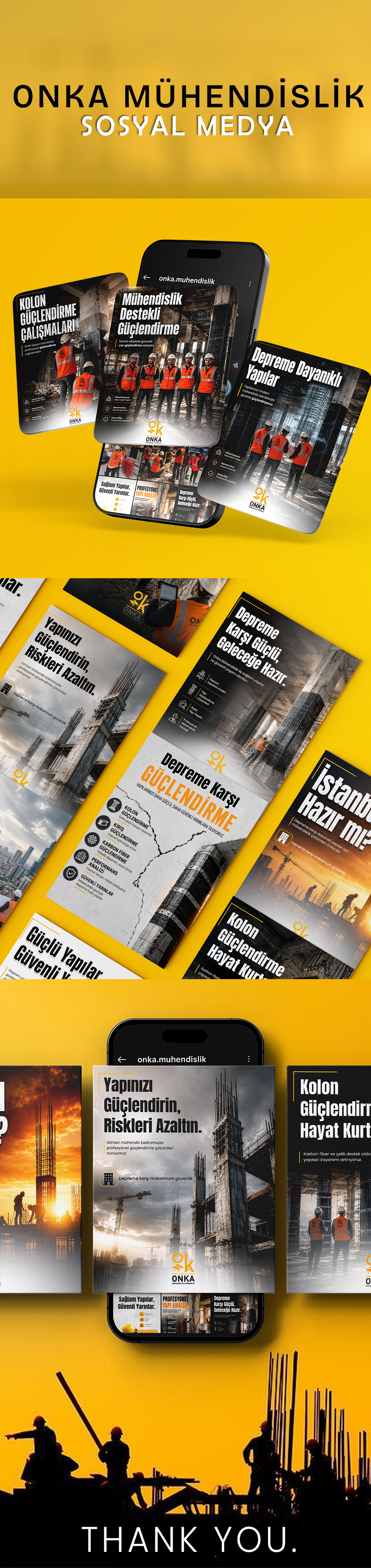 ONKA Mühendislik sosyal medya yönetimi grafik tasarım ve reklam yönetimi çalışması